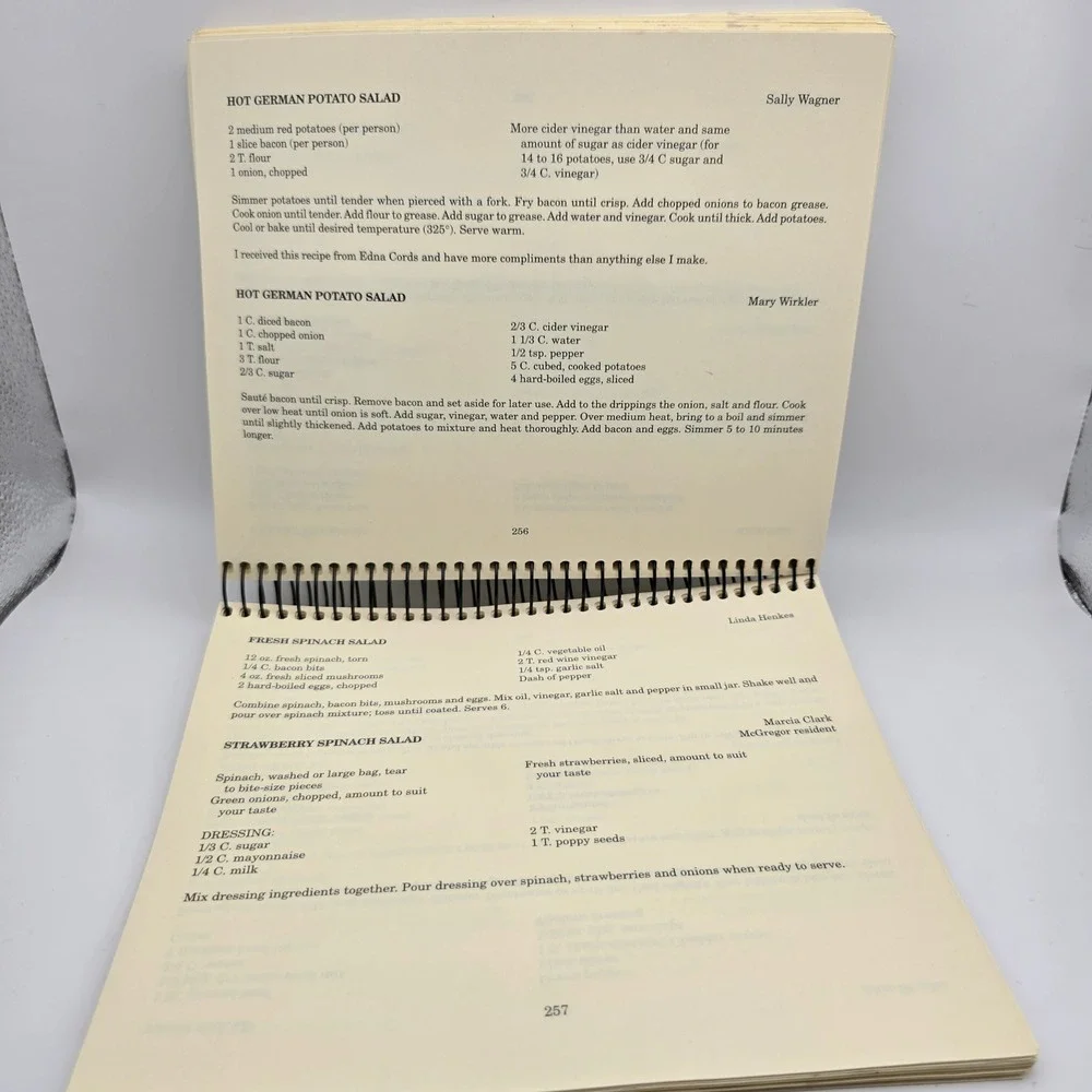 McGregor Historical Society Cookbook Iowa Community Recipes Vintage Spiral Bound